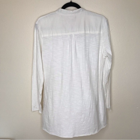 tsd by Stella Carakasi Long Sleeve Pin Tucks 100% Cotton Ivory Popover Medium - Picture 13 of 13